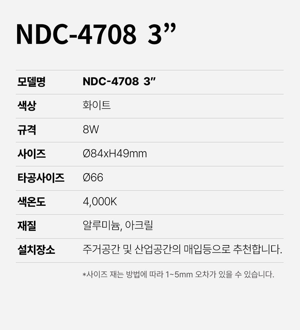 NDC-4708 3″ – 내셔널라이팅